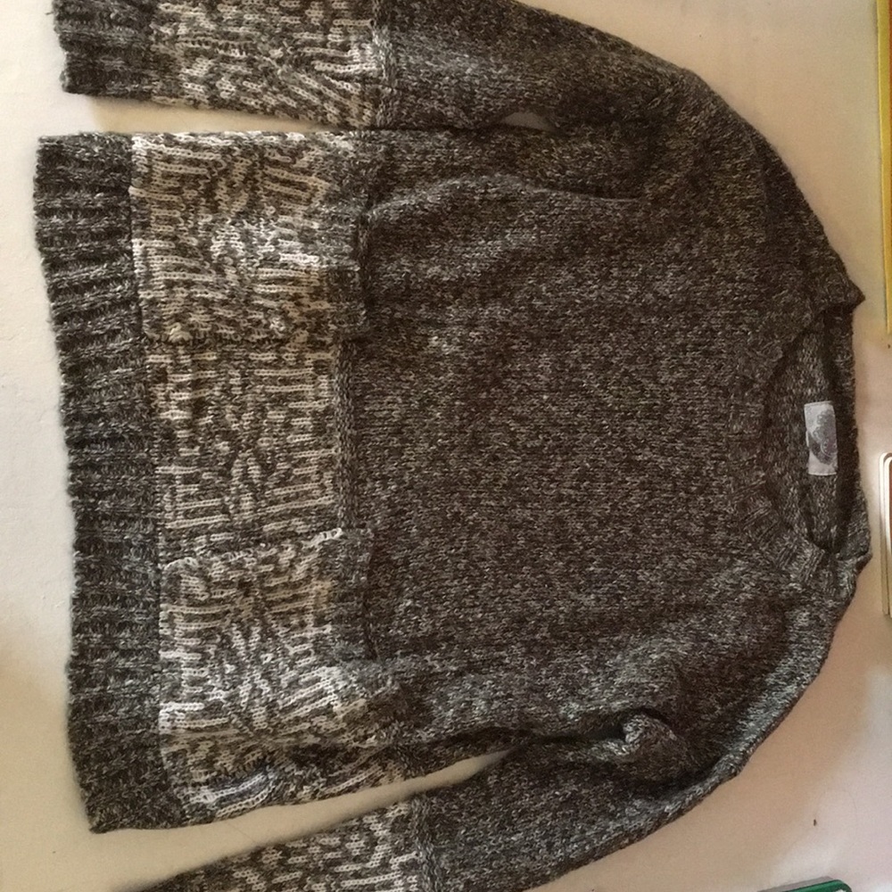 Women's Ecote Cozy Olive and Off White Sweater